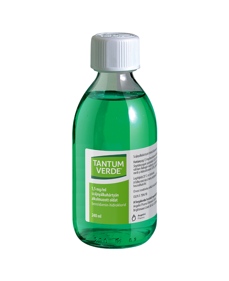 Tantum Verde® 1,5 mg/ml szájnyálkahártyán alkalmazott oldat 240 ml